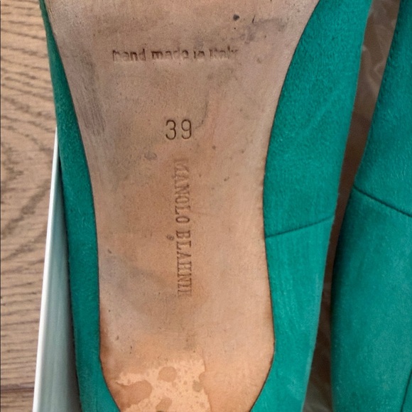 Manolo Blahnik Turquoise Heels - Picture 12 of 12